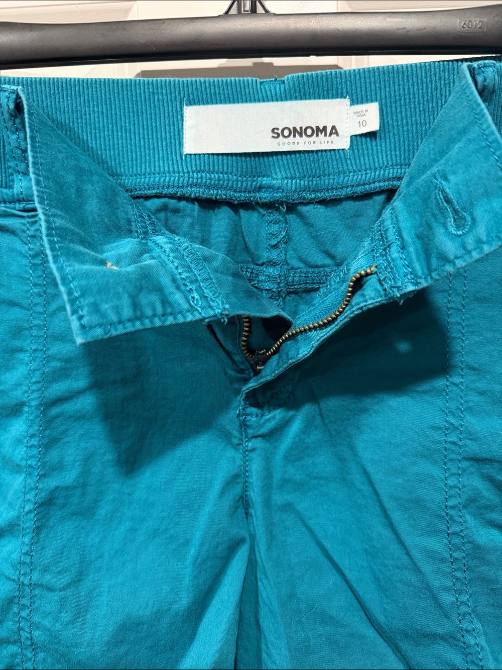 Sonoma Teal Cargo Shorts with Ribbed Waistband - Picture 3 of 4